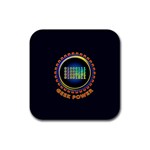 Geek Power Rubber Coaster (Square)  Front
