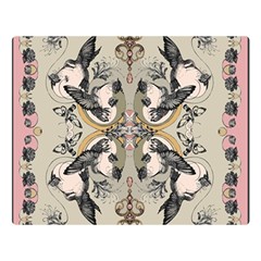 Vintage Birds Double Sided Flano Blanket (large)  by Celenk