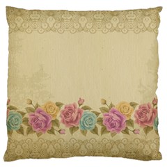 Shabby Country Large Flano Cushion Case (two Sides) by NouveauDesign