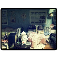 Abandonded Dollhouse Double Sided Fleece Blanket (large)  by snowwhitegirl