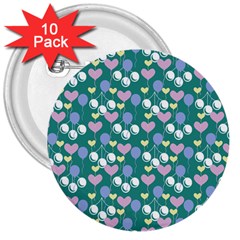 Ocean Cherry 3  Buttons (10 Pack)  by snowwhitegirl