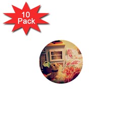 Cream Dollhouse 1  Mini Buttons (10 Pack)  by snowwhitegirl