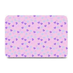 Blue Pink Hearts Plate Mats by snowwhitegirl
