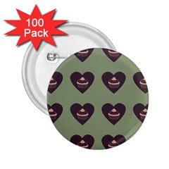 Cupcake Green 2 25  Buttons (100 Pack)  by snowwhitegirl