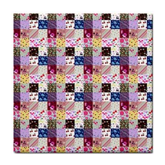 Quilt Of My Patterns Small Tile Coasters by snowwhitegirl