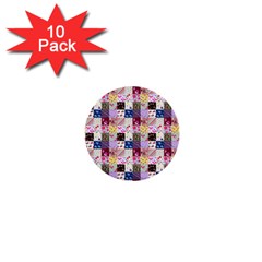 Quilt Of My Patterns Small 1  Mini Buttons (10 Pack)  by snowwhitegirl