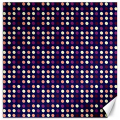 Peach Purple Eggs On Navy Blue Canvas 16  X 16   by snowwhitegirl