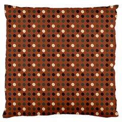 Grey Eggs On Russet Brown Large Flano Cushion Case (one Side) by snowwhitegirl