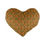 Grey Brown Eggs On Beige Standard 16  Premium Flano Heart Shape Cushions Front