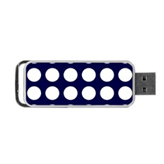 Big Dot Blue Portable Usb Flash (one Side) by snowwhitegirl