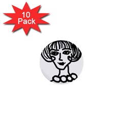 20s Girl 1  Mini Buttons (10 Pack)  by snowwhitegirl