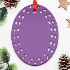 Another Purple Ornament (oval Filigree) by snowwhitegirl