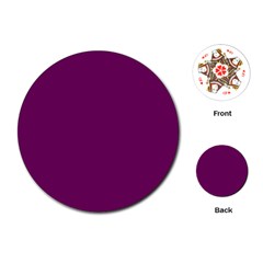 Magenta Ish Purple Playing Cards (round)  by snowwhitegirl
