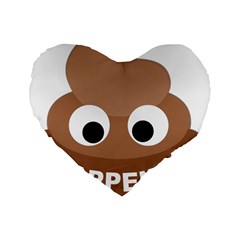 Poo Happens Standard 16  Premium Heart Shape Cushions by Vitalitee