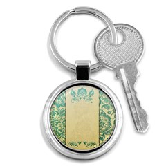 Art Nouveau Green Key Chains (round)  by NouveauDesign