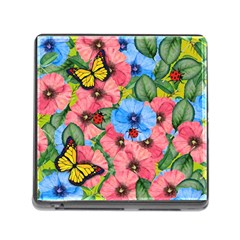 Floral Scene Memory Card Reader (square) by linceazul