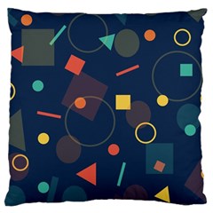 Blue Background Backdrop Geometric Large Cushion Case (one Side) by Nexatart