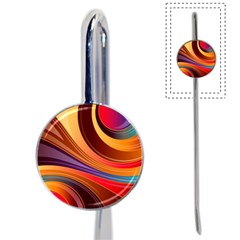 Abstract Colorful Background Wavy Book Mark by Nexatart