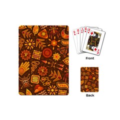 Pattern Background Ethnic Tribal Playing Cards (mini)  by Nexatart