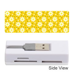Daisy Dots Yellow Memory Card Reader (stick)  by snowwhitegirl