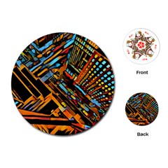 City Scape Playing Cards (round)  by NouveauDesign