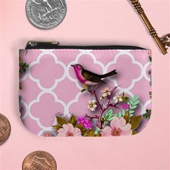 Shabby Chic,floral,bird,pink,collage Mini Coin Purses by NouveauDesign