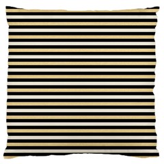 Black And Gold Stripes Large Flano Cushion Case (one Side) by jumpercat
