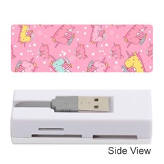 Unicorns Eating Ice Cream Pattern Memory Card Reader (stick)  by Bigfootshirtshop