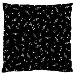 Music Tones Black Standard Flano Cushion Case (two Sides) by jumpercat