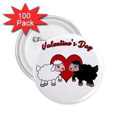 Valentines Day - Sheep  2 25  Buttons (100 Pack)  by Valentinaart
