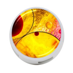 Abstract Water Oil Macro 4-port Usb Hub (one Side) by Nexatart