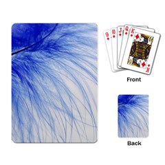 Feather Blue Colored Playing Card by Nexatart