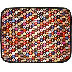 Mosaic Pattern Quilt Pattern Double Sided Fleece Blanket (mini) by paulaoliveiradesign