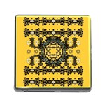 Ornate Circulate Is Festive In A Flower Wreath Decorative Memory Card Reader (Square) Front