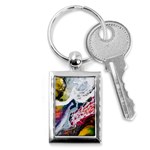 Abstract Art Detail Painting Key Chains (Rectangle)  Front