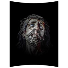 Jesuschrist Face Dark Poster Back Support Cushion by dflcprints