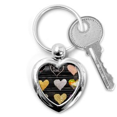 Modern Heart Pattern Key Chains (heart)  by NouveauDesign