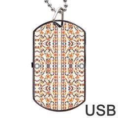 Multicolored Geometric Pattern  Dog Tag Usb Flash (one Side) by dflcprints