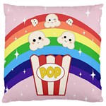 Cute Kawaii Popcorn Large Cushion Case (Two Sides) Back