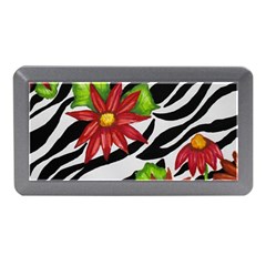 Floral Zebra Print Memory Card Reader (mini) by dawnsiegler