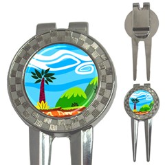 Landscape Background Nature Sky 3-in-1 Golf Divots by Nexatart