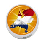 Holland Country Nation Netherlands Flag 4-Port USB Hub (One Side) Front