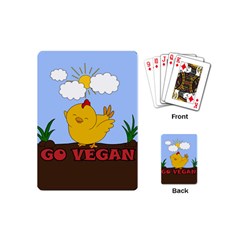 Go Vegan - Cute Chick  Playing Cards (mini)  by Valentinaart