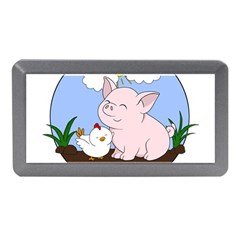 Go Vegan - Cute Pig And Chicken Memory Card Reader (mini) by Valentinaart