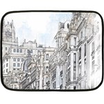 Architecture Building Design Double Sided Fleece Blanket (Mini)  35 x27  Blanket Back