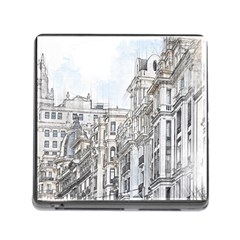Architecture Building Design Memory Card Reader (square) by Nexatart