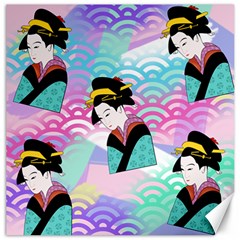 Japanese Abstract Canvas 12  X 12   by snowwhitegirl