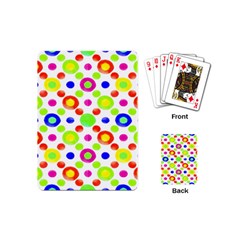 Multicolored Circles Motif Pattern Playing Cards (mini)  by dflcprints