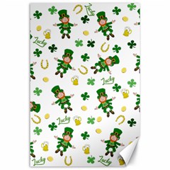 St Patricks Day Pattern Canvas 24  X 36  by Valentinaart