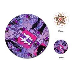 Purlpe Retro Pop Playing Cards (round)  by snowwhitegirl